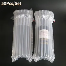 50pcs/مجموعة زجاجة النبيذ واقي الفقاعة الفقاعة العمود العازلة BUMBLE BAC ROLL حماية الفضور حقيبة التغليف 240322