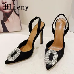 Dress Shoes Hlieny Spring Woman Pumps Fashion Pointed Toe Crystal Thin High Heels Party Prom Slip-On Stiletto Sandal Size 35-42