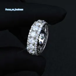 Högkvalitativ fina smycken Hip Hop Ring Moissanite 100% Passera diamanttestmens och kvinnors smycken