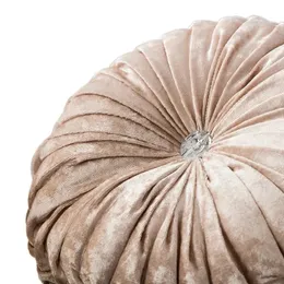 2024 7 Pastoral Style Pumpkin Round Seat Cushion/Back Cushion or as Sofa pillow Velvet Fabric 35x35cm 9 Colorsfor velvet sofa pillow