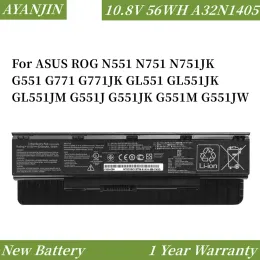 Batterie batterie A32N1405 56WH Batteria per laptop per Asus Rog N551 N751 N751JK G551 G771 G771JK GL551 GL551JK GL551JM G551J G551JK G551M G551JW