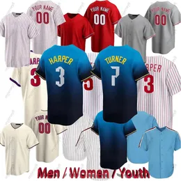 Men's 2024 City Connect Limited baseball Blue 3 Harper 7 Trea Turner 5 Bryson Stott Kyle Schwarber J.T. Realmuto Nick Castellanos Kody Clemens stitched Jerseys