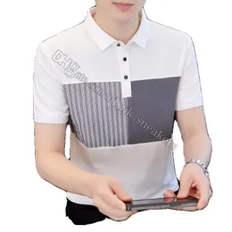 Brand-name men's short-sleeved T-shirt summer slimming trend to lead pure cotton men's 2024 new POLO shirt