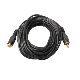 RCA Male to Female Audio Composite Cable لتوصيل مشغلات DVD وأجهزة التلفزيون بطول 45 مترًا/76 مترًا