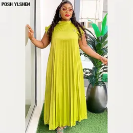 Pleated Abaya African Dresses for Women Summer Plus Size Traditional Nigeria Caftan Dress Musulman Robe Femme Clothes 240401