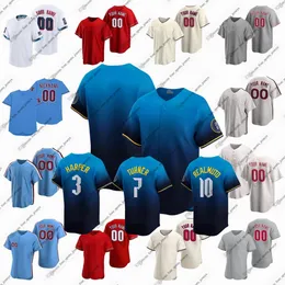 Phillies Harper Baseball Jersey Nola Schmidt Realmuto Schwarber Castellanos Wheeler Turner Hoskins Alvarado Suarez Dominguez Gregoriu Esportes