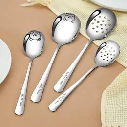 Spoons Worthbuy 304 Acciaio inossidabile cucina in acciaio Gestolo per cucciolo addensato Public Home Restauranti grandi utensili da servizio di grandi dimensioni