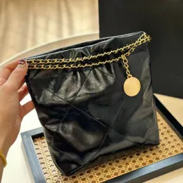 designer Shoulders bag mini Pearl Chain trash bag Women Genuine leather Handbag Chain shoulder Cross body bags Evening Bags clutch totes hobo purses wallet