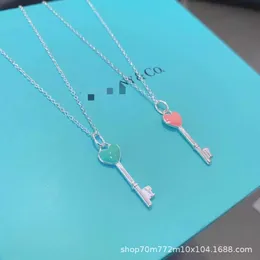 디자이너 브랜드 고급 S925 Silver Tiffays Love Key Necklace 고품질 상품