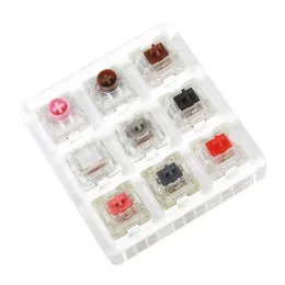 Клавички 9 Ключ MX Silent Switches Tester Gateron Cherry Kailh Outemu Silent Switch Tester Tester DIY для механической клавиатуры