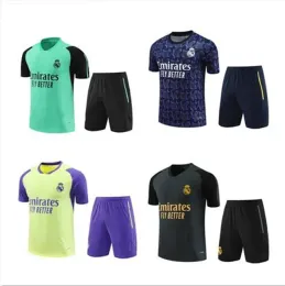 2024 25 Set Tracksuit Real Madrids Stretch treningowy 23/24 Benzema Mężczyźni i dzieci kamizelka z krótkim rękawem.