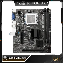 Motherboards JINGSHA G41 Original PC Motherboard LGA771 LGA775 CPU Support DDR3 8GB RAM USB2.0 PCIE X16 VGA MultiGraphics Desktop Mainboard