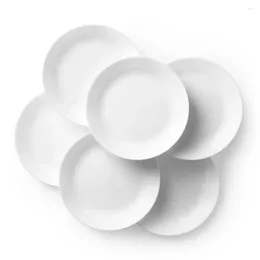 Plates Winter Frost White 8.5" Lunch Plate Set Of 6