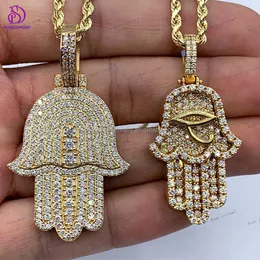 Custom Hip Hop Fashion Schmuck 14k 18k Goldbeschichtung Anhänger 925 Sterling Silber Iced Out VVS Moissanit Diamond Anhänger