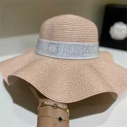 Designer Ruffled Straw Hat Bucket Hats For Women Fashion Summer Caps Casquette Cap Mens Beach Sun Hats Big Brim Ladies Buckets Hat CYG24040507-6