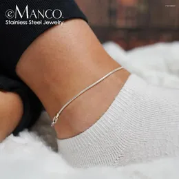 anklets e-manco Snakeチェーンアンクレットステンレス鋼調整可能なアンクルギフト女性の女の子のジュエリーアクセサリー