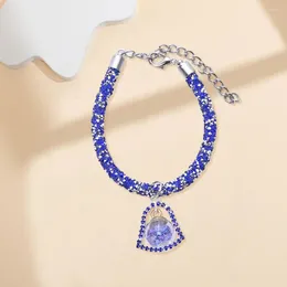 Abbigliamento per cani squisito collana per animali domestici Lusso alla moda con pendente di strass Elegante accessorio per gatti Chihuahuas Trendy