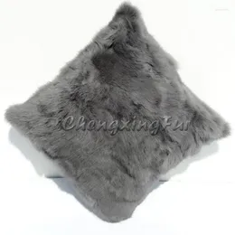 Pillow CX-D-19 Genuine Fur Patchwork Sofa Cover- 도착