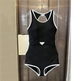 Metal Badge Swimwear Women Bikini Design Back Hollow Bathing Suit Designer Swimsuit High Waist Bikini For Summer