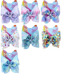 Novo 57 Design 8 polegadas JoJo Bow Girl Hair Baws Hairpins Heart Leopard Mermaid Design Girls Girls Cabelos acessórios de cabelo Garota Clippers9261250