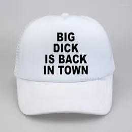 Ballkappen Ich bin schüchtern, aber ich habe eine große Dick -Baseball -Mütze Lustige Geburtstagsgeschenk Mann Mann Sommer ist wieder in der Stadt Mesh Trucker Hut