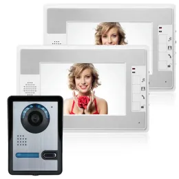 Câmara de campainha Frete grátis!New 7 "Color TFT LCD Video Door Phone Doorbell Intercom Kit 1Camera 2Monitor Night Vision