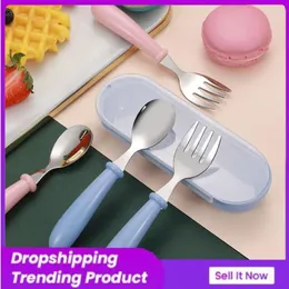 Dinnerware Sets Childrens Equipment The Smooth Handle Of Abs Is Very Comfortable To Grip Easy Clean Knife Fork Spoon Set Tableware