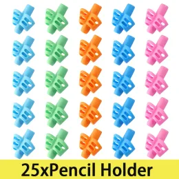 refill 25Pcs Writing Correction Tool 2 Finger Pencil Holder Silicone Pen Grip Child Learning Write Corrector Device Stationary