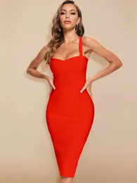 Beaukey Vintage Sexy Red Long Bandage Wedding Evening Dres 2023 BodyCon Club Knitted Party Pink Sukienka urodzinowe Vestidos 240323