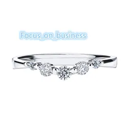 Xingyue Fashion Gemstone Jewelry 925 Sterling Silver 5st Moissanite Diamonds V-form Moissanite Ring