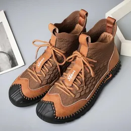 Buty zwykłe buty męskie Skarpetki Skarpetki Sneakery kostki Mężczyźni High Grade Bezpieczeństwo retro hombres botas 2024