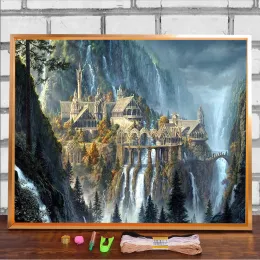 Webcams Scenery Printed Canvas 11ct Cross Full Kit Embroidery Dmc Threads Craft Handiwork Sewing Painting Wholesale