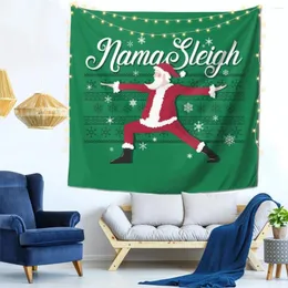 Tapisserier Jul Yoga väggdekor Tapestry Lätt att hänga sovrum Anpassningsbart presentmjukt tyg Delikat
