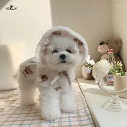 Kapelusz z odzieżą psa koreańskie zima sprzedaj urocze wiatroodporne bun głowa napastnika Pluszowa krawędź nawet kod wiążące szczeniaki akcesoria