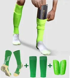 Knäskydd 1 satser Hight Elasticity Shin Guard ärmar för vuxna barn Soccer Grip Sock Professional Legging Cover Sports Protective7062043