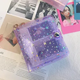 100/200 جيوب ألبوم صور 3/5 بوصة ألبوم ليزر حامل صورة بطاقة العمل Bag Star Photocard Binder Holder Instax Mini ألبوم