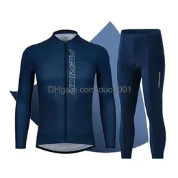 Cycling Jersey Sets Long Sleeved Fleece Suit Autumn And Winter Mountain Biking Drop Delivery Sports Outdoors Jerseys Dhyx7
