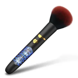 Makeup Pen Dual Head Vibrator Soft Brush Comb Bönor Högfrekvens Mikrovibration Deep Stimulation G Spot Orgasm Female Sex Toy 240403