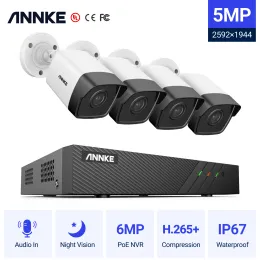 System Annke 8ch FHD 5MP Setwork Video Secule System H.265+ 6MP NVR с 5 -мегапиксель