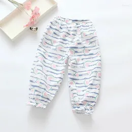 Spodnie Baby Girls 'Pants Summer Stripe Stripe Print Wygodny i szczupły dowód komarów dla dzieci