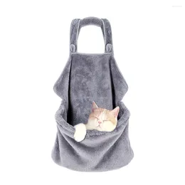 حاملات قطط Cat Pet Travel Cleep Bag خالية من الكتف الأمامي الناعم الكتف الدافئ متعدد الوظائف للداخلية الخارجية الداخلية في الهواء الطلق