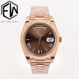 EW Factory Mens Watch 41mm High Quality 3255 Movement Automatic Mechanical Watches Men Day Datum med DHL Sapphire Glass Super Luxury Designer Arm Wristwatches