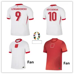 2024 Polônia camisa de futebol de futebol de futebol da Polônia Lewandowski krychowiak grosicki zielinski milik zalewski szymanski 24 25 camisa de futebol da equipe nacional