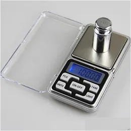 Weighing Scales Wholesale Digital Pocket Jewelry Scale Gold Sier Coin Grain Gram Size Herb Mini Electronic Backlight 12Pcs Drop Deli Dhxdo