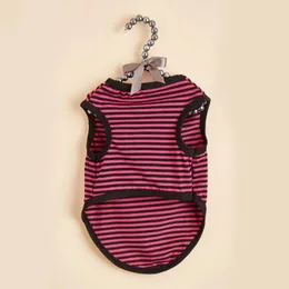 Dog Apparel Pure Cotton Striped Shirt For Pet Clothes Puppy T-shirt Cat Vest Breathable And Stretchy