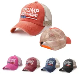 5 cores Trump 2024 Biden Summer Pico pico Cap USA Eleição presidencial Baseball Chapéus de algodão lavado com algodão