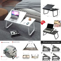 Scrivania Portatile Per Laptop Regolabile In Altezza E Angolo - Tavolo Da Letto Pieghévole Con Poggiapolsi In Silicone, Per Mangiare, Lavorare, Studio - 2