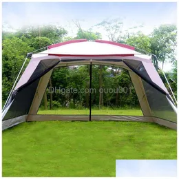 Tents And Shelters 5-8 Person Terlarge 365X365X210Cm High Quality Large Gazebo Sun Shelter Cam Tent Carpas De Drop Delivery Dh8Qm