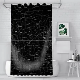 Shower Curtains CONSTELLATIONS WESTERN NIGHT SKY Vintage Map Bathroom Zodiac Star Waterproof Partition Home Decor Accessories