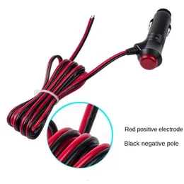 Novo conector de soquete de cigarro masculino de 12V de 12V 24V de carro de cigarro 1M/2M/3M com encaixe do carregador de carregador de carro para cigarro